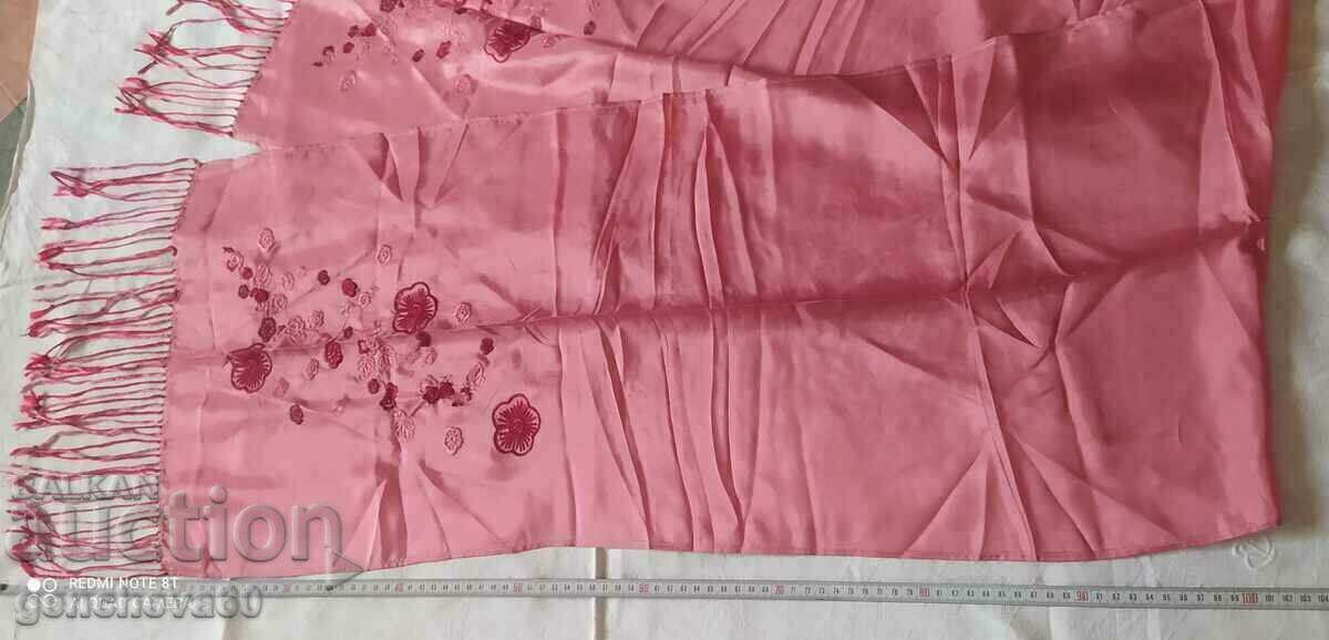 Original silk scarf, embroidered with fringe - 6 Original silk scarf, embroidered with fringe - 6