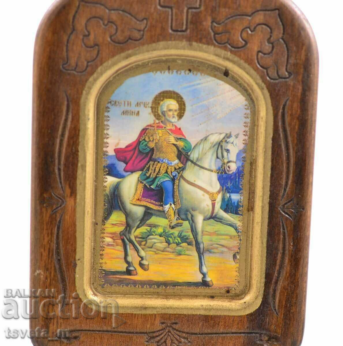 Δημοπρασία Ξύλινη εικόνα - Άγιος Μίνα Δημοπρασία Ξύλινη εικόνα - Άγιος Μίνα