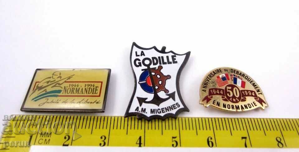 Delivery of French military badges-Lot of 3 pieces