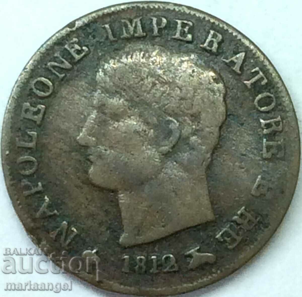 Napoleon 1 centesimo 1812 Italy M - Milan med
