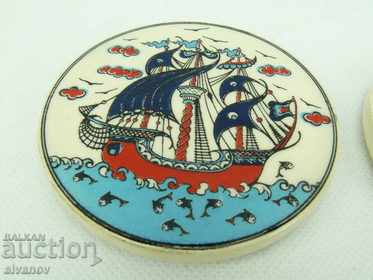 Interesting porcelain coasters #2273 - 5 Interesting porcelain coasters #2273 - 5