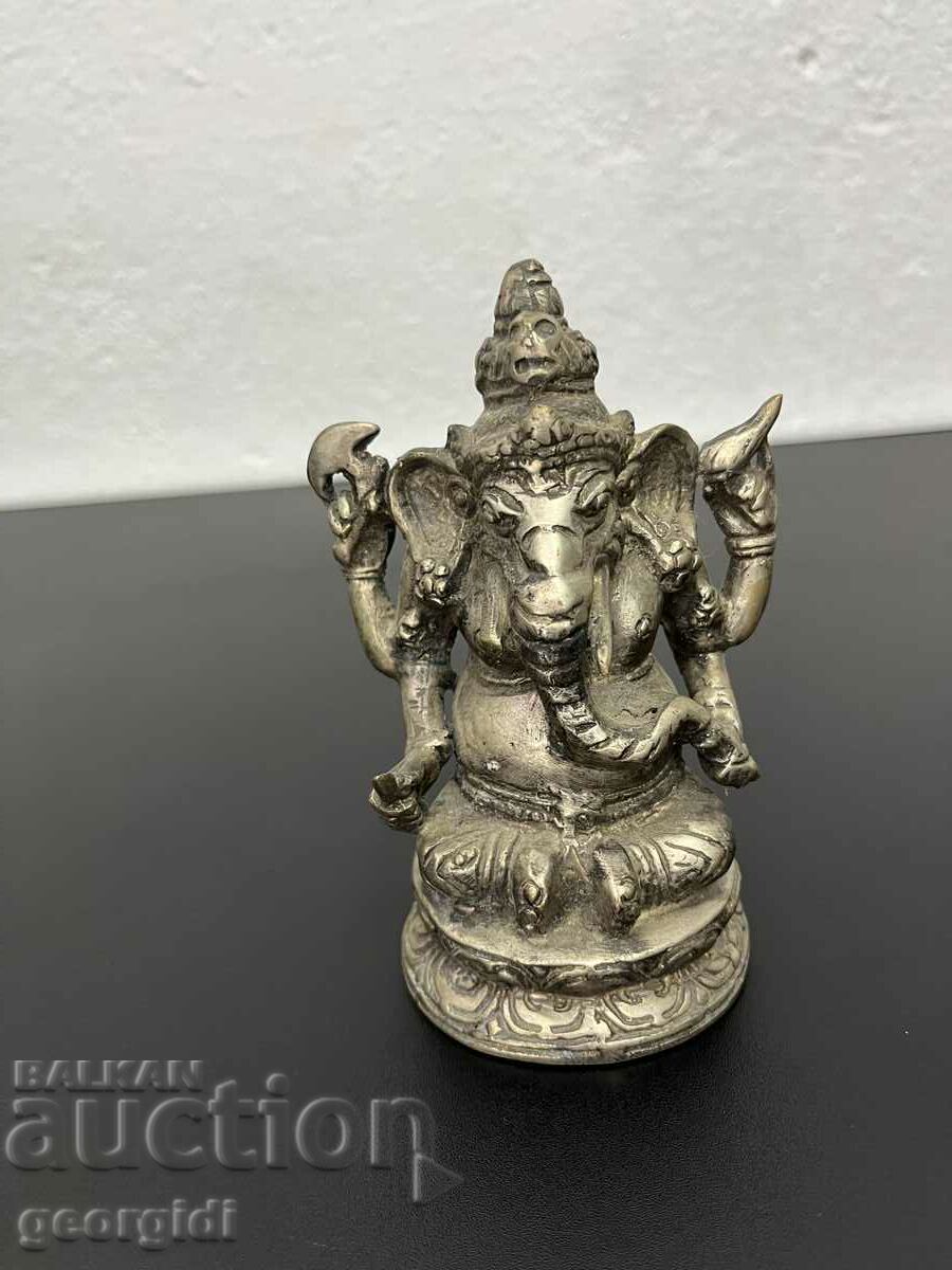 Figura tibetană din metal a lui Ganesha / Buddha / budism. #5085