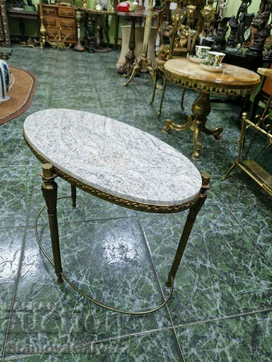 Delivery of A wonderful antique Belgian bronze coffee table