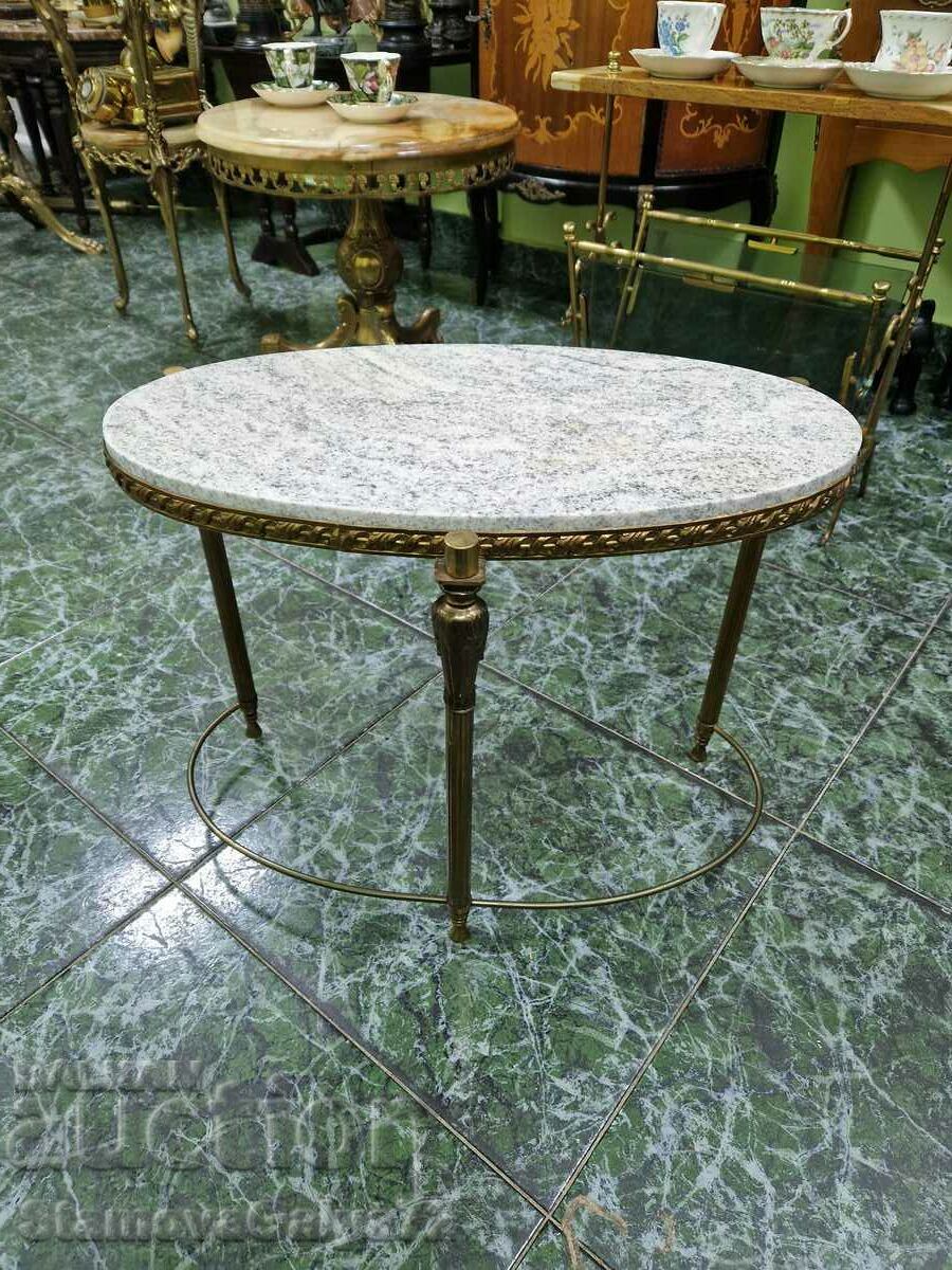 A wonderful antique Belgian bronze coffee table