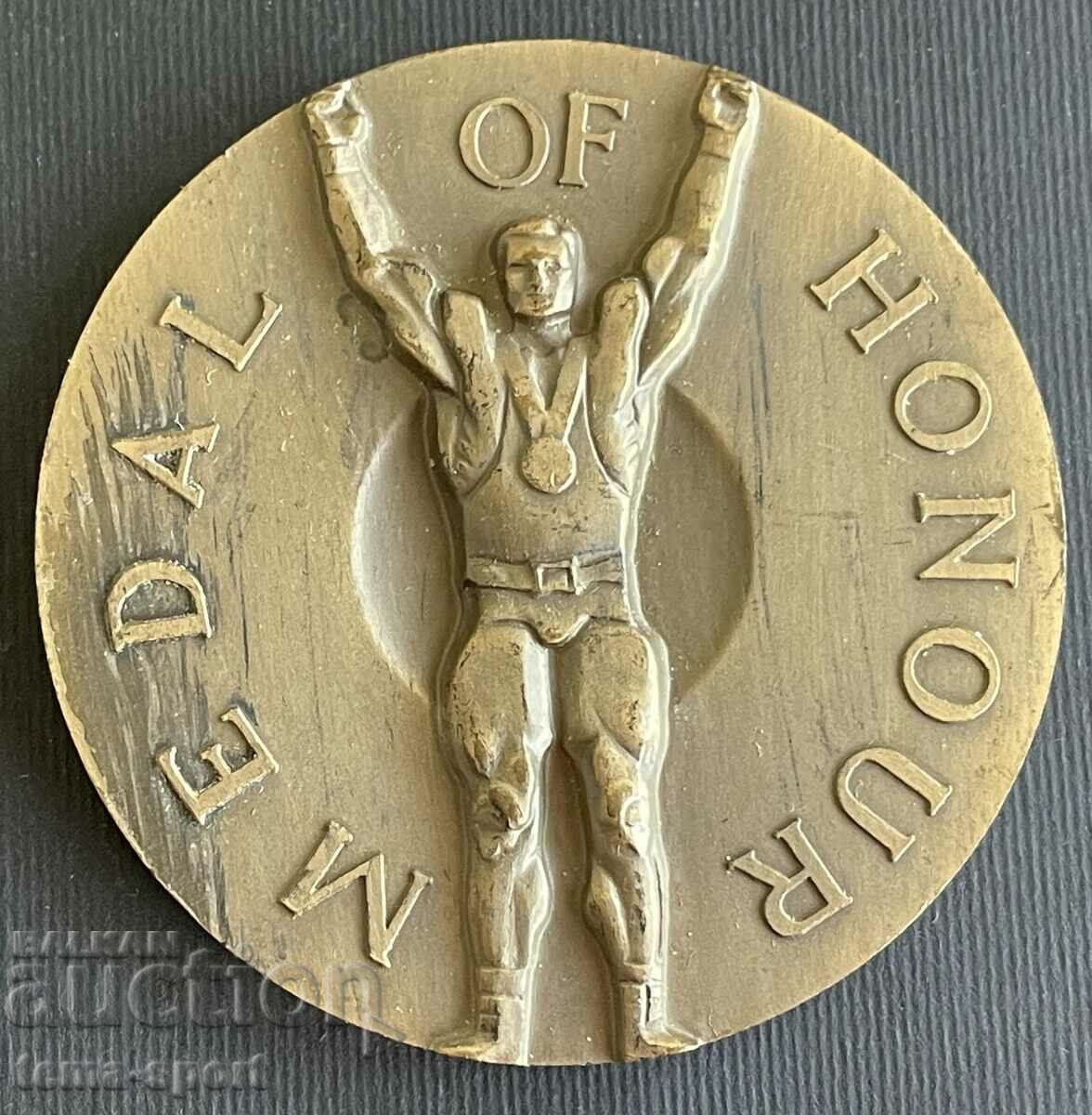 3 България почетен медал Европейска федерация щанги 1969г.