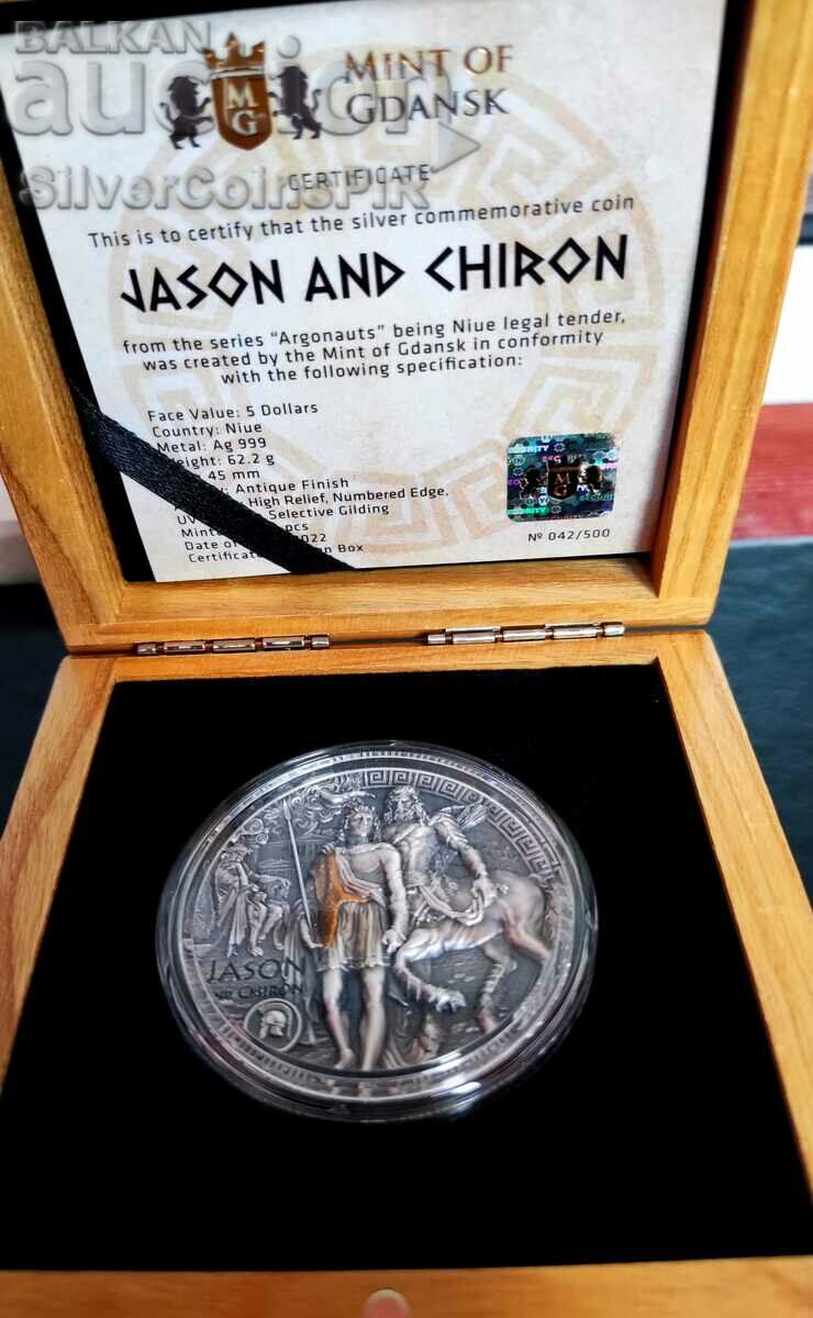 Silver 2 oz Jason and Chiron 2022 Argonauts - 5 Silver 2 oz Jason and Chiron 2022 Argonauts - 5