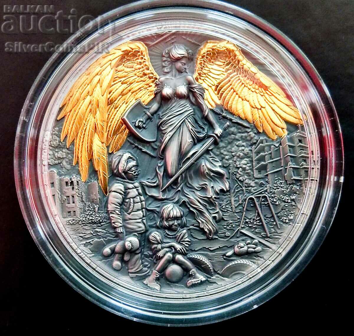 Argint 2 oz Îngerul păzitor 2023 Camerun