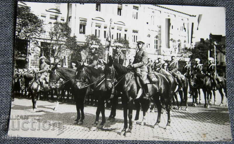 Sofia Kingdom of Bulgaria military parade photo card