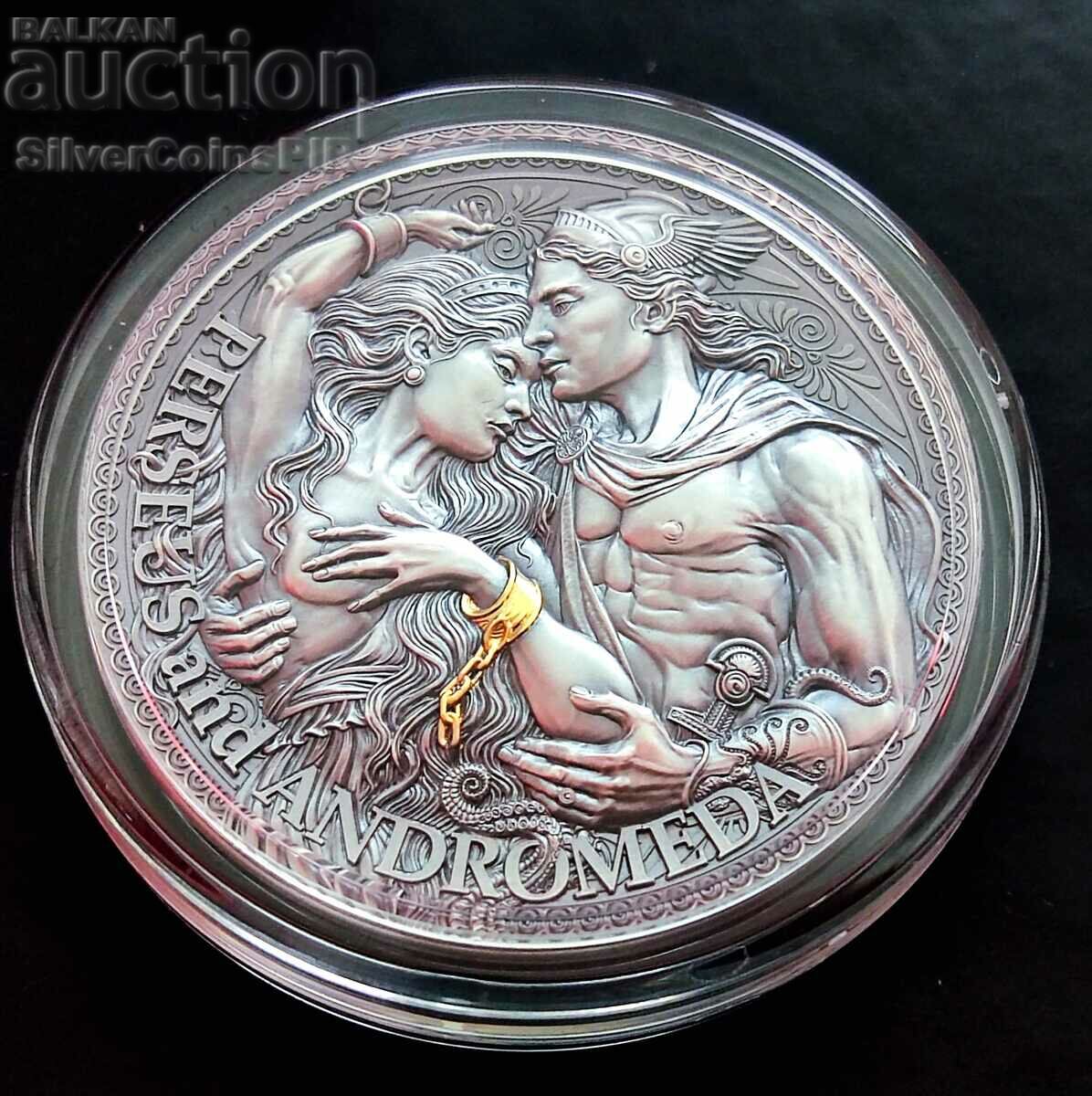 Silver 2 Oz Perseus and Andromeda 2023 Greek Mythology with price 620.00 BGN | € 317.00 Silver 2 Oz Perseus and Andromeda 2023 Greek Mythology with price 620.00 BGN | € 317.00