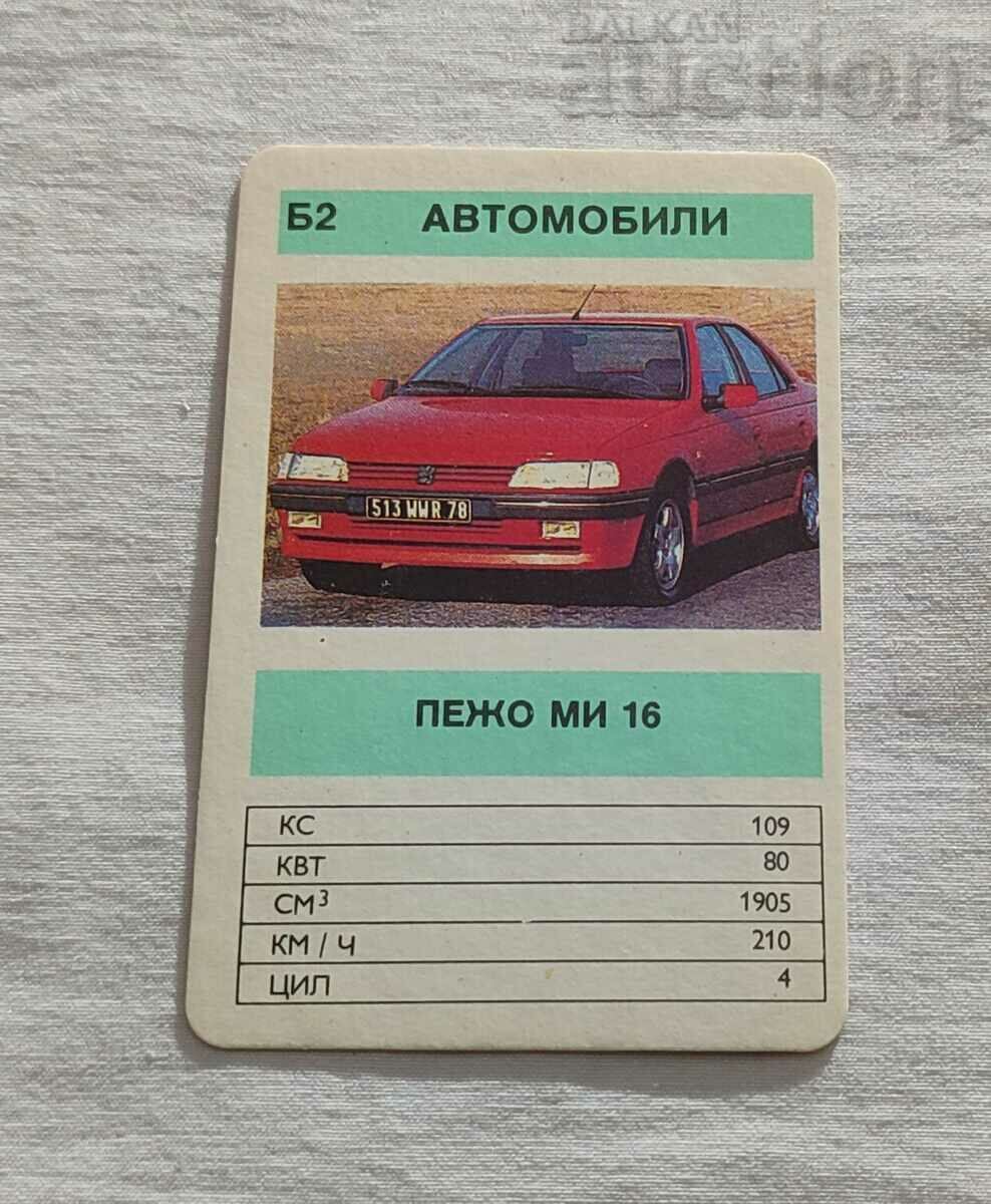 ПЕЖО МИ 16 КАЛЕНДАРЧЕ 1991 г.