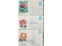 IPTZ 5 st. flora-roses, 6 envelopes