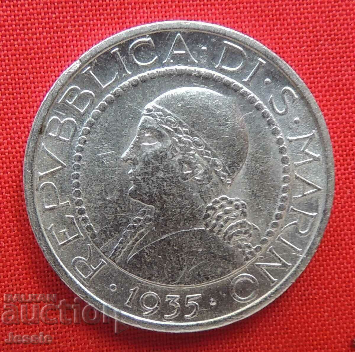 5 Pounds 1935 R San Marino Silver QUALITY with price € 18.03 | 35.26 BGN