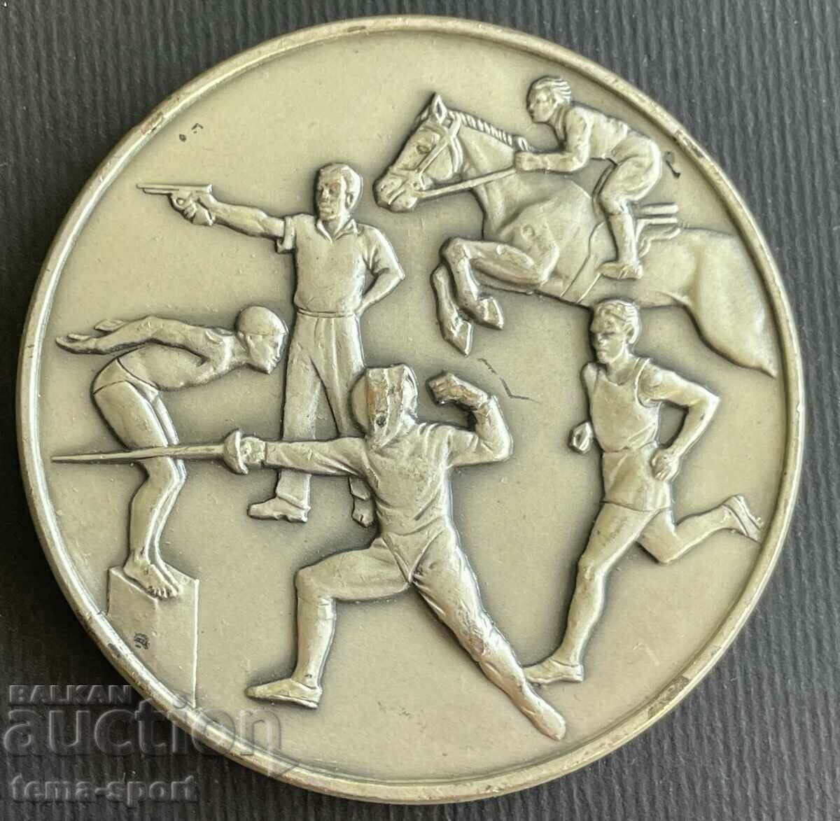 29 Italy plaque Competitions federation modern pentathlon 1968