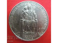 10 lire 1935 Vatican Papa Pius XI argint Compara si judeca !