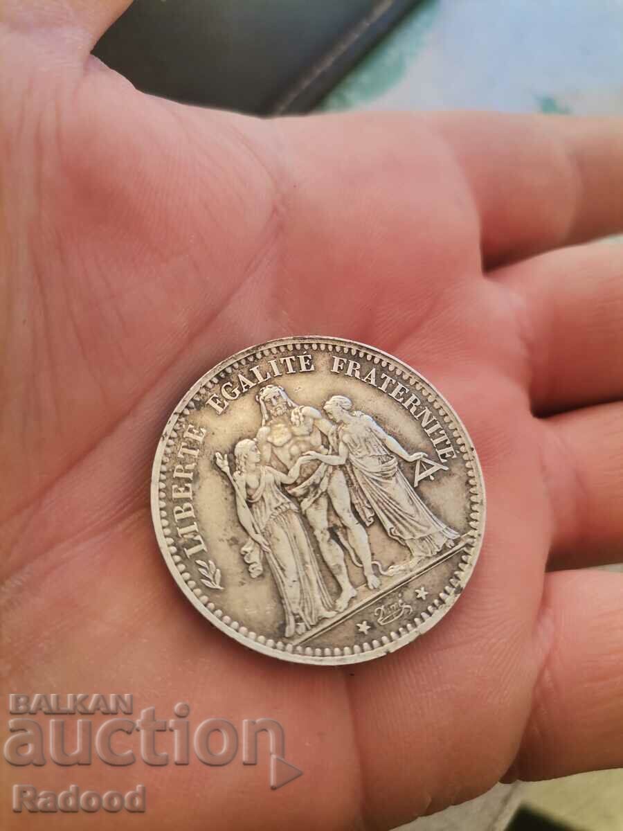 5 φράγκα 1876 με τιμή 95.00 BGN | € 48.57 5 φράγκα 1876 με τιμή 95.00 BGN | € 48.57