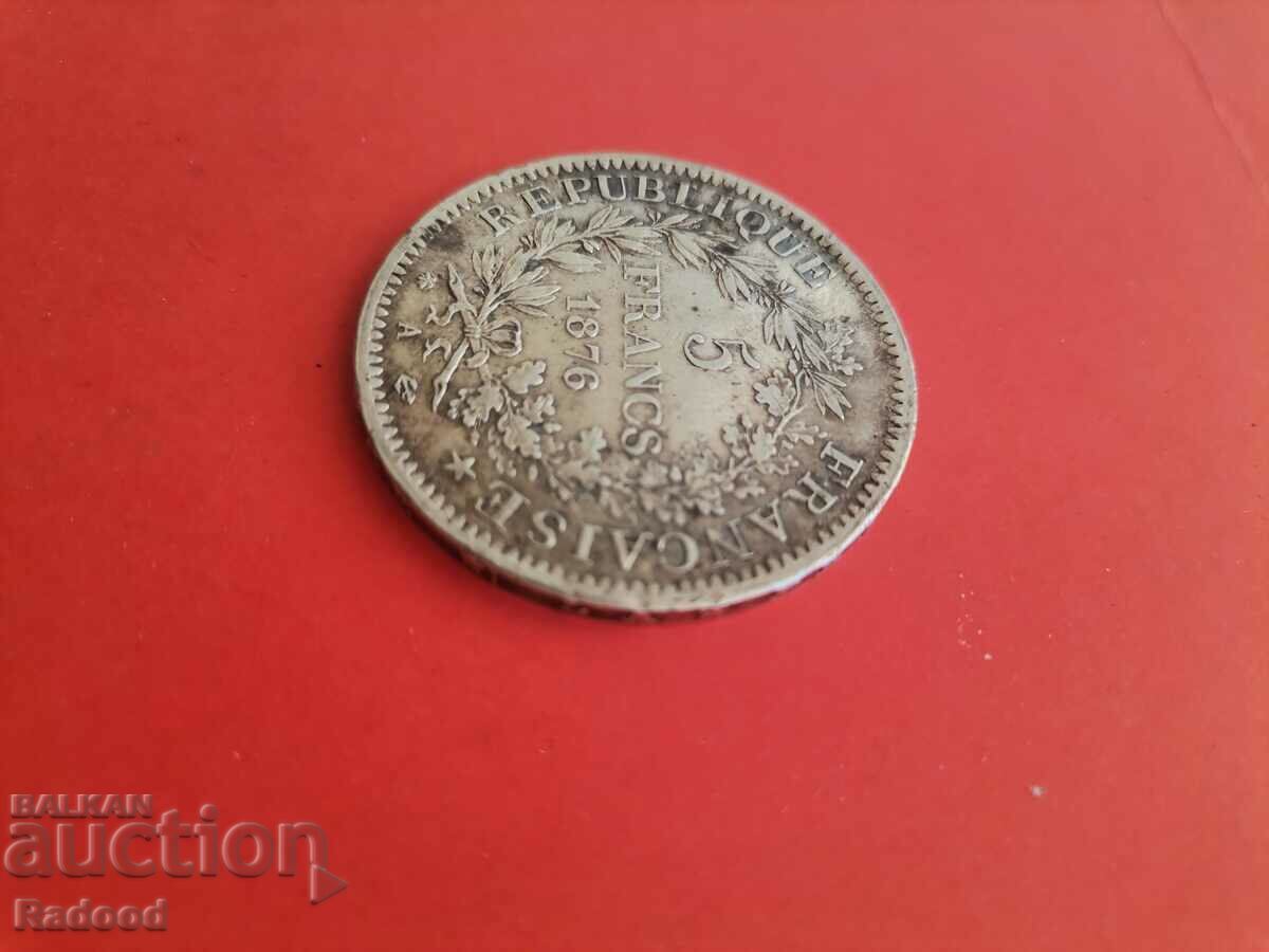 Παράδοση 5 φράγκα 1876 Παράδοση 5 φράγκα 1876