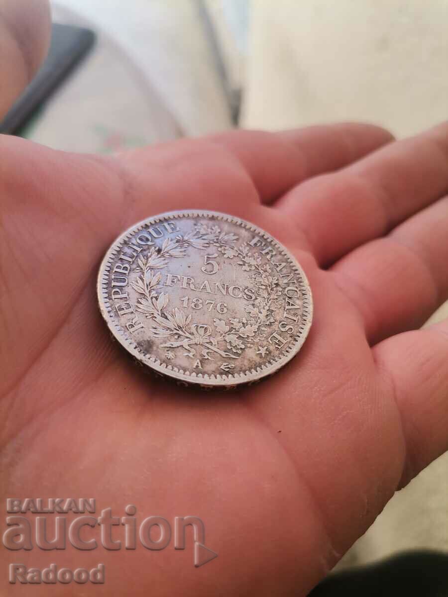 5 franci 1876