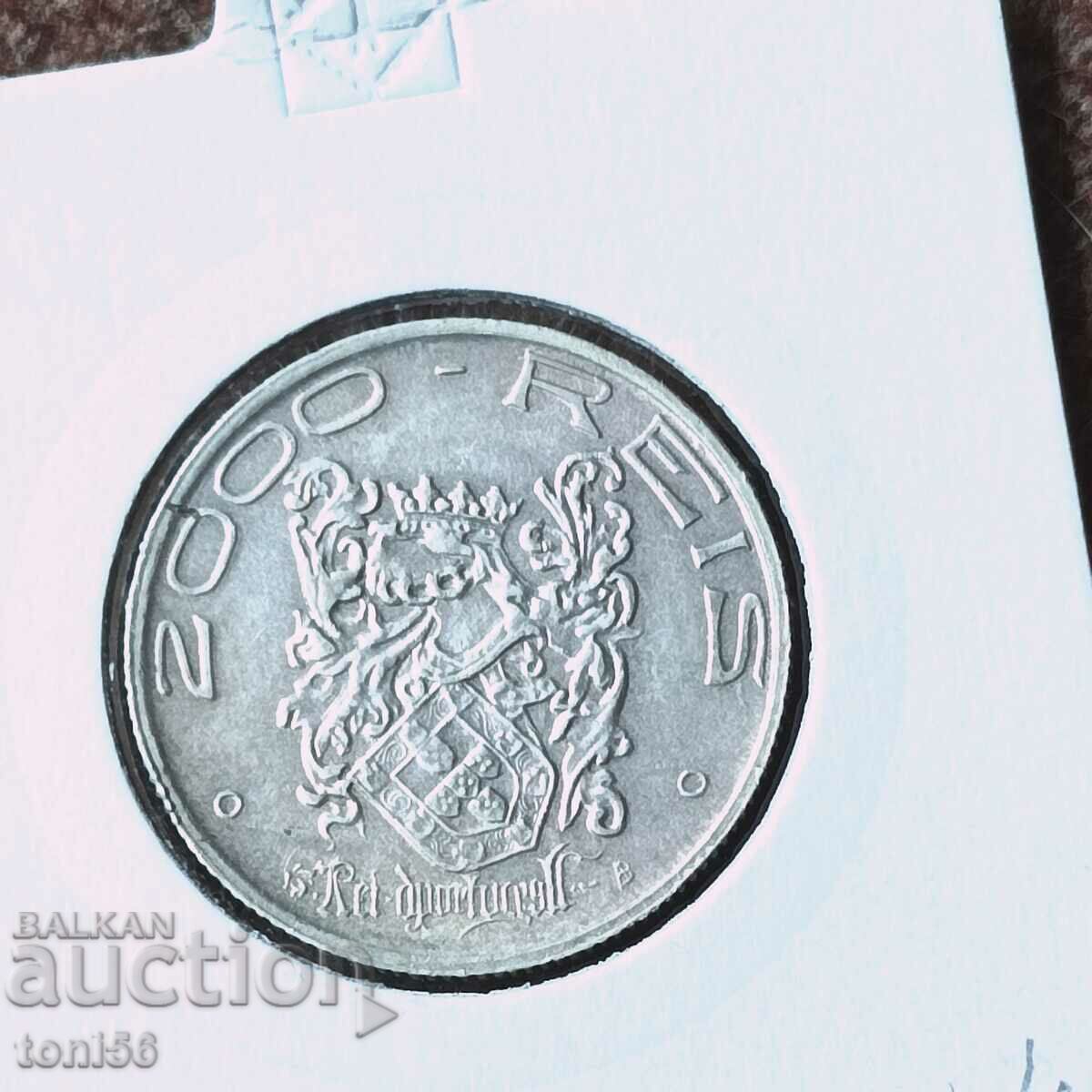 Brazil 2,000 Reis 1932 UNC - Jubilee, Silver Brazil 2,000 Reis 1932 UNC - Jubilee, Silver