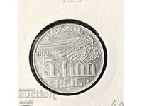 Βραζιλία 5.000 Reis 1936 UNC - Ασημί