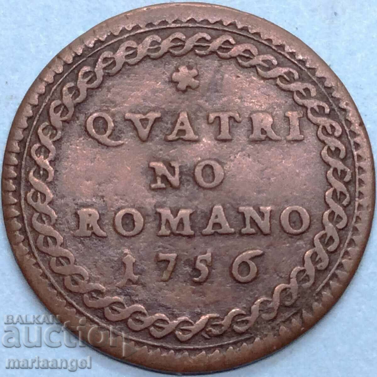 Quattino Romano 1756 Vatican - RRR