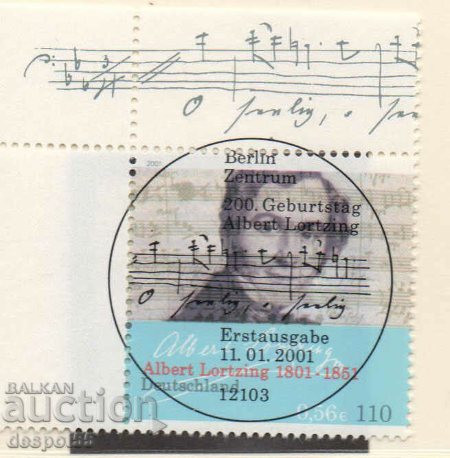 2001. Germany. 200 years since the birth of Albert Lortzig.
