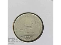 Spain 1 peseta 1870 - silver