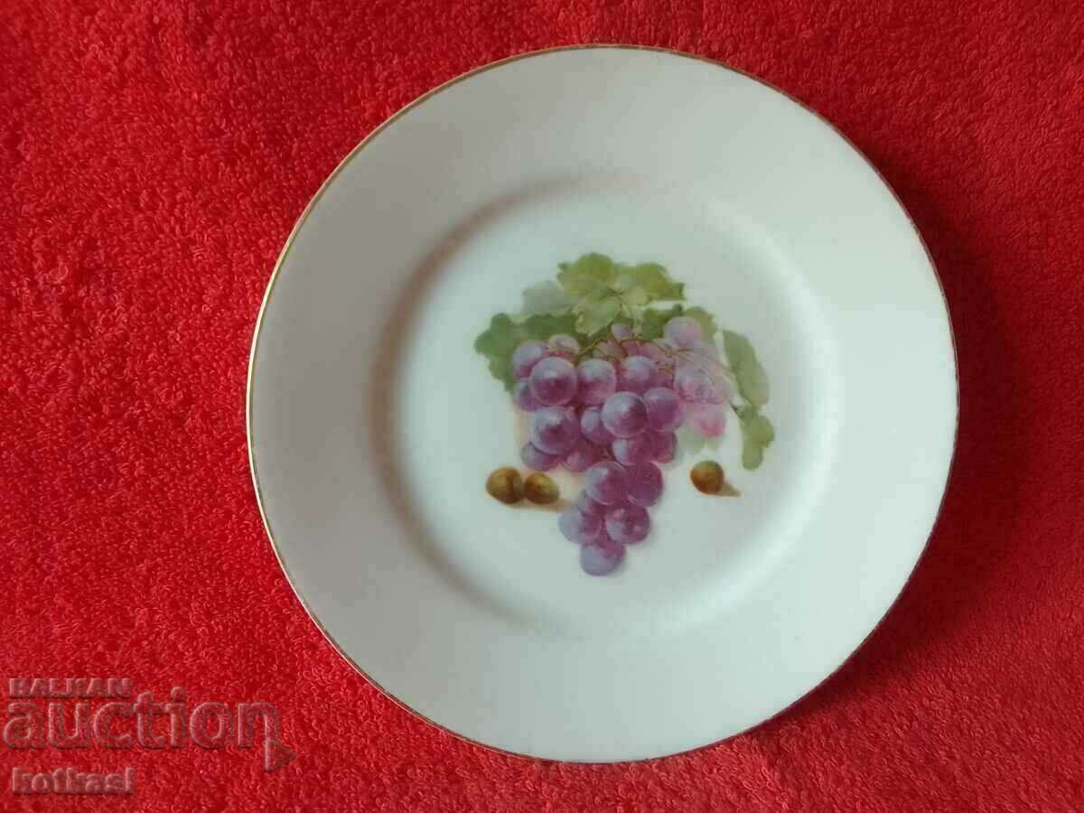Old porcelain plate Grape leaves marked Silesia with price 10.50 BGN | € 5.37 Old porcelain plate Grape leaves marked Silesia with price 10.50 BGN | € 5.37