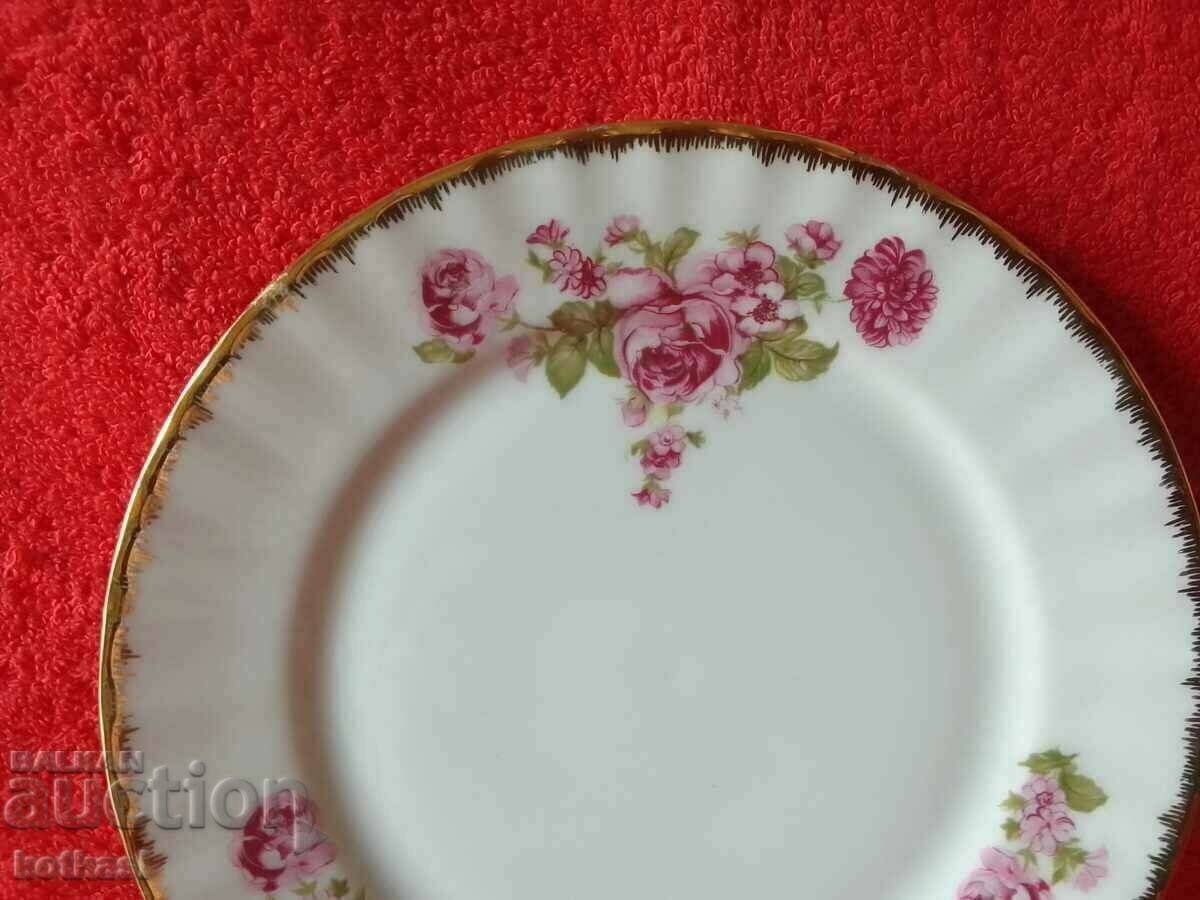Auction Old porcelain plate gilt flowers marked Kronester Auction Old porcelain plate gilt flowers marked Kronester