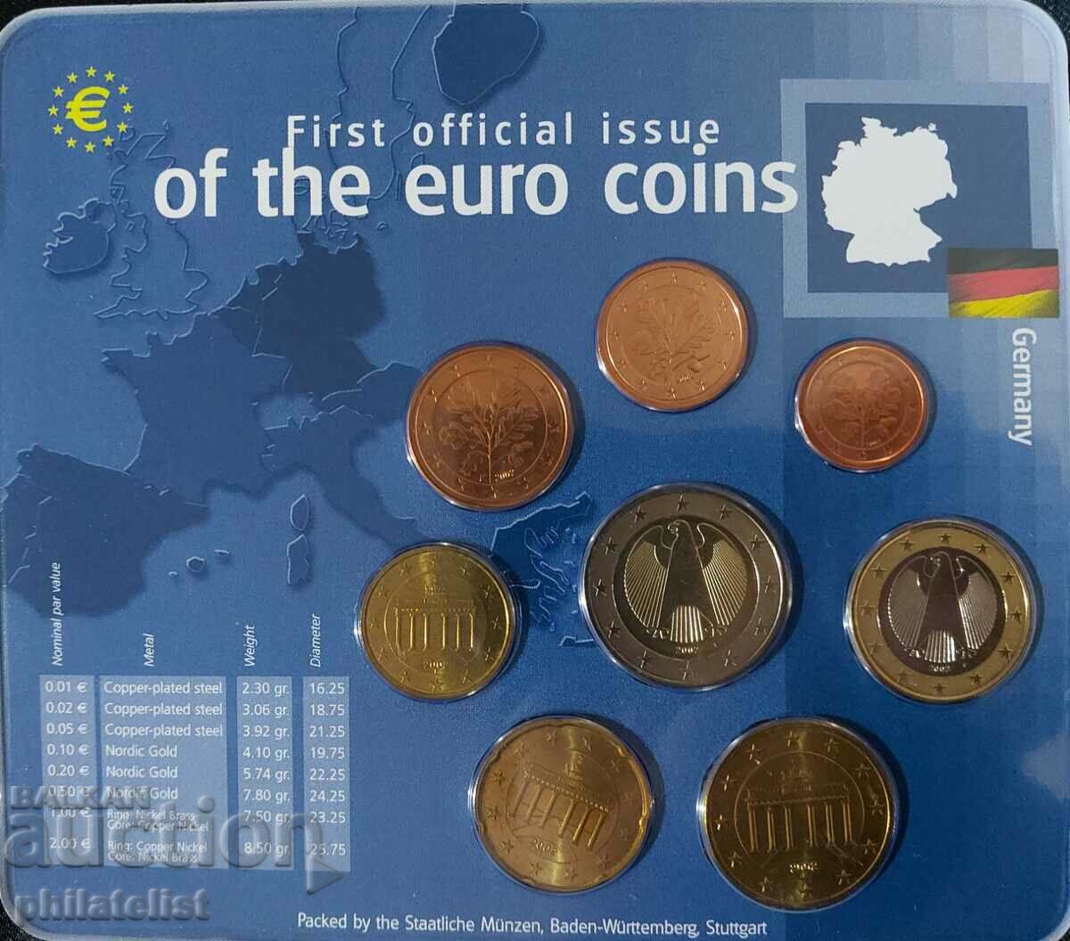 Germany 2002 F - Euro set - 1 cent to 2 euro series