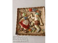 Placă de perete antică de colecție rară Austria Ti