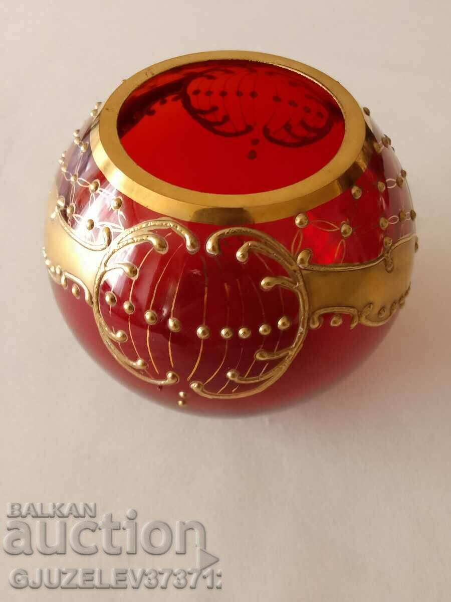 hand blown ruby red art glass vase with price 149.00 BGN | € 76.18 hand blown ruby red art glass vase with price 149.00 BGN | € 76.18