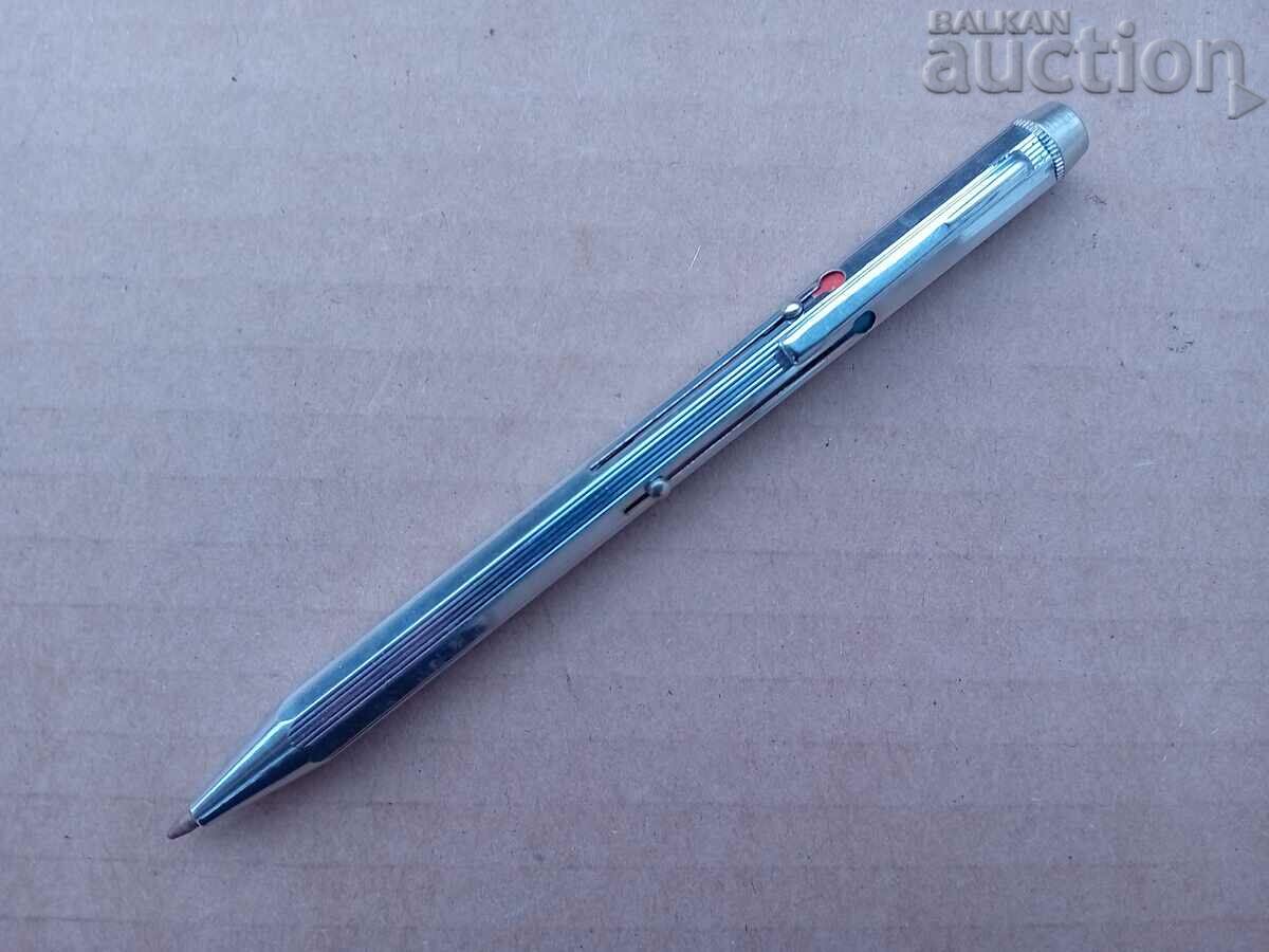 retro vintage metal pen four colors 70s - 6