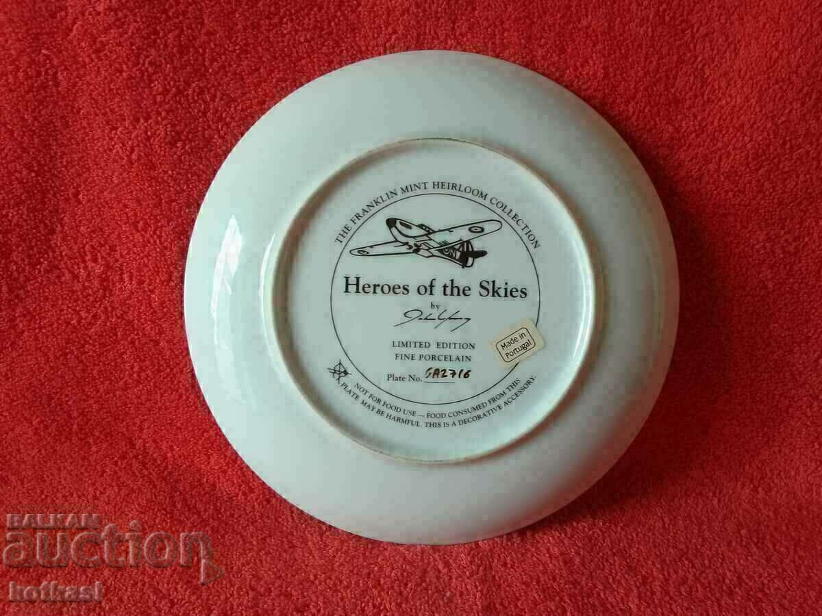 Delivery of Old porcelain plate marked signed Airplane ships