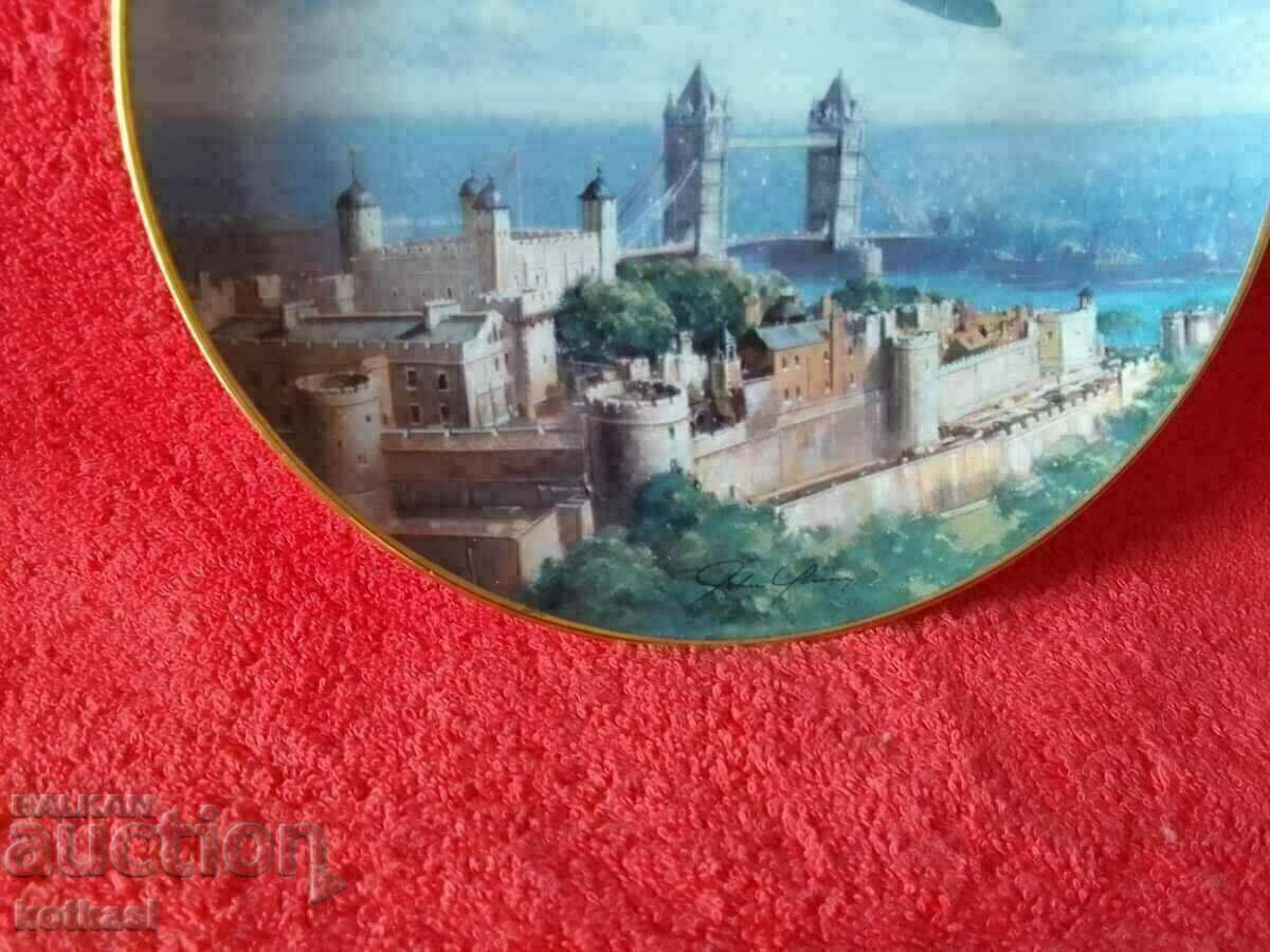 Delivery of Old porcelain plate marked signed Airplane Castle Delivery of Old porcelain plate marked signed Airplane Castle