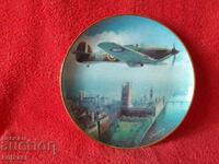 Old porcelain plate marked signed Aircraft Palace