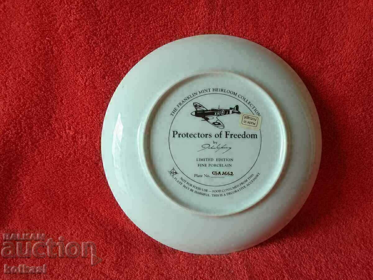 Old porcelain plate marked signed Aircraft Palace - 5