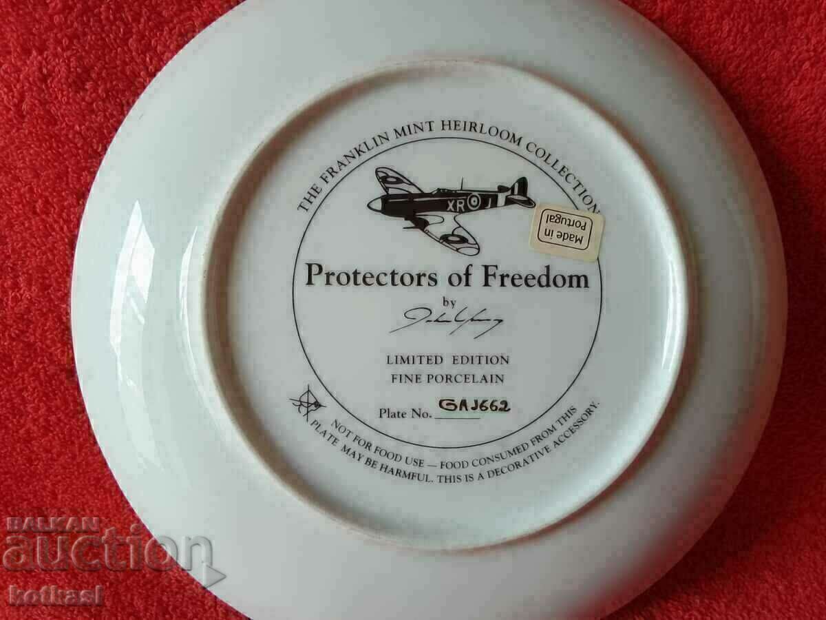 Old porcelain plate marked signed Aircraft Palace - 6
