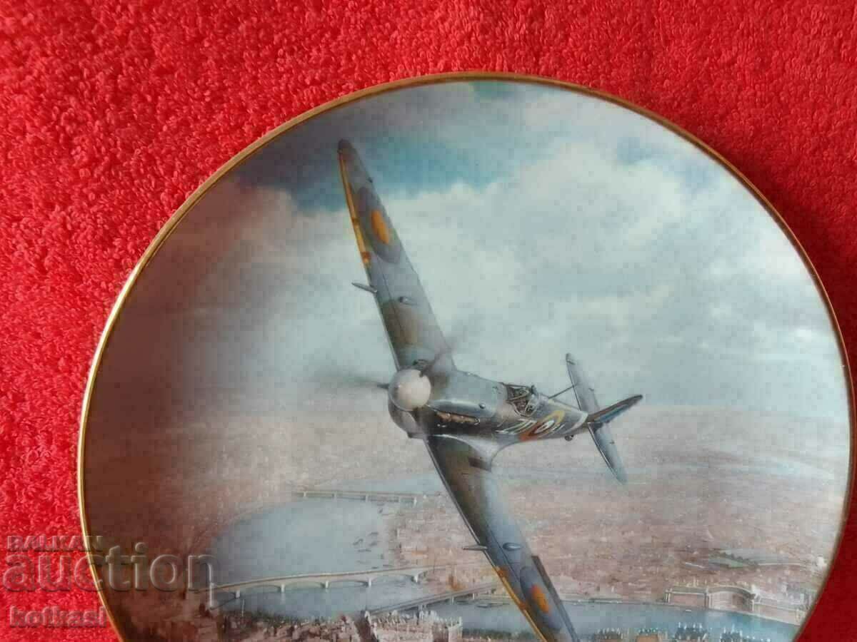 Auction Old porcelain plate marked and signed Airplane Grad Reka Auction Old porcelain plate marked and signed Airplane Grad Reka