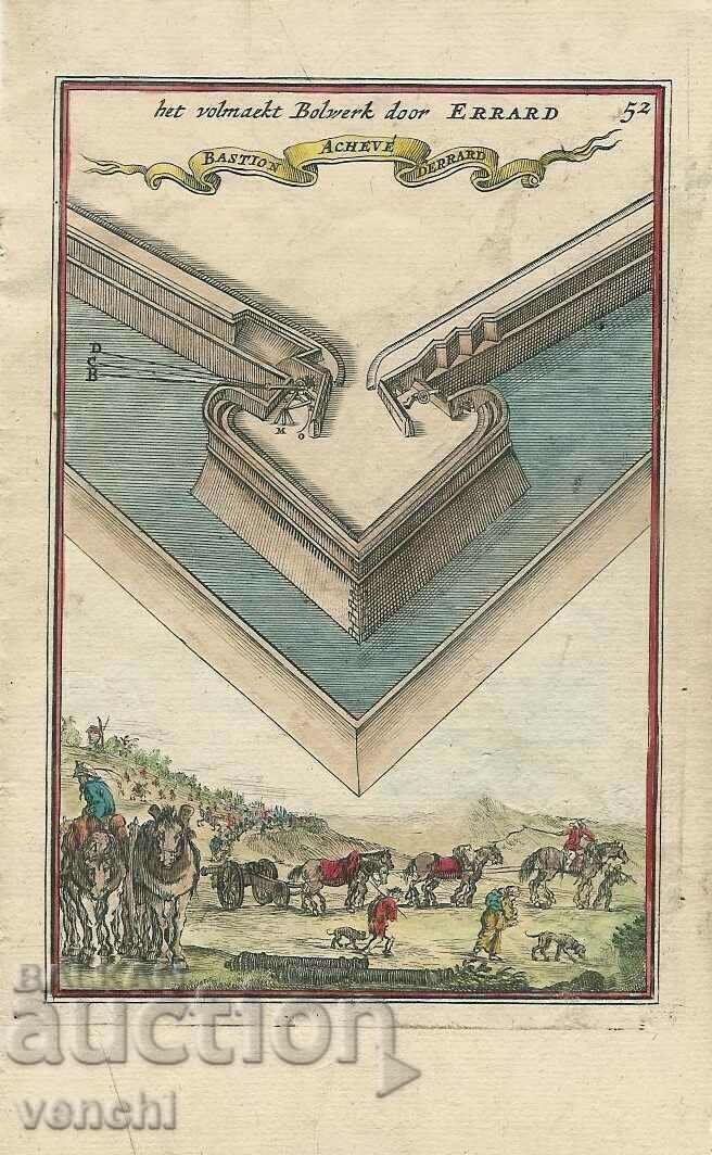 1696 - ΧΑΡΑΚΤΙΚΟ MALLET - ΣΧΕΔΙΟ ΤΕΙΧΟΥΣ ΦΡΟΥΡΙΟΥ, ΤΑΦΡΟΣ 1696 - ΧΑΡΑΚΤΙΚΟ MALLET - ΣΧΕΔΙΟ ΤΕΙΧΟΥΣ ΦΡΟΥΡΙΟΥ, ΤΑΦΡΟΣ