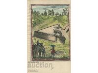 1696 - MALLET ENGRAVING - PLAN OF FORTRESS WALL, KNIGHTS