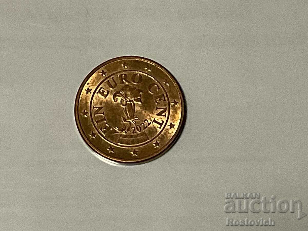 Austria 1 euro cent 2022