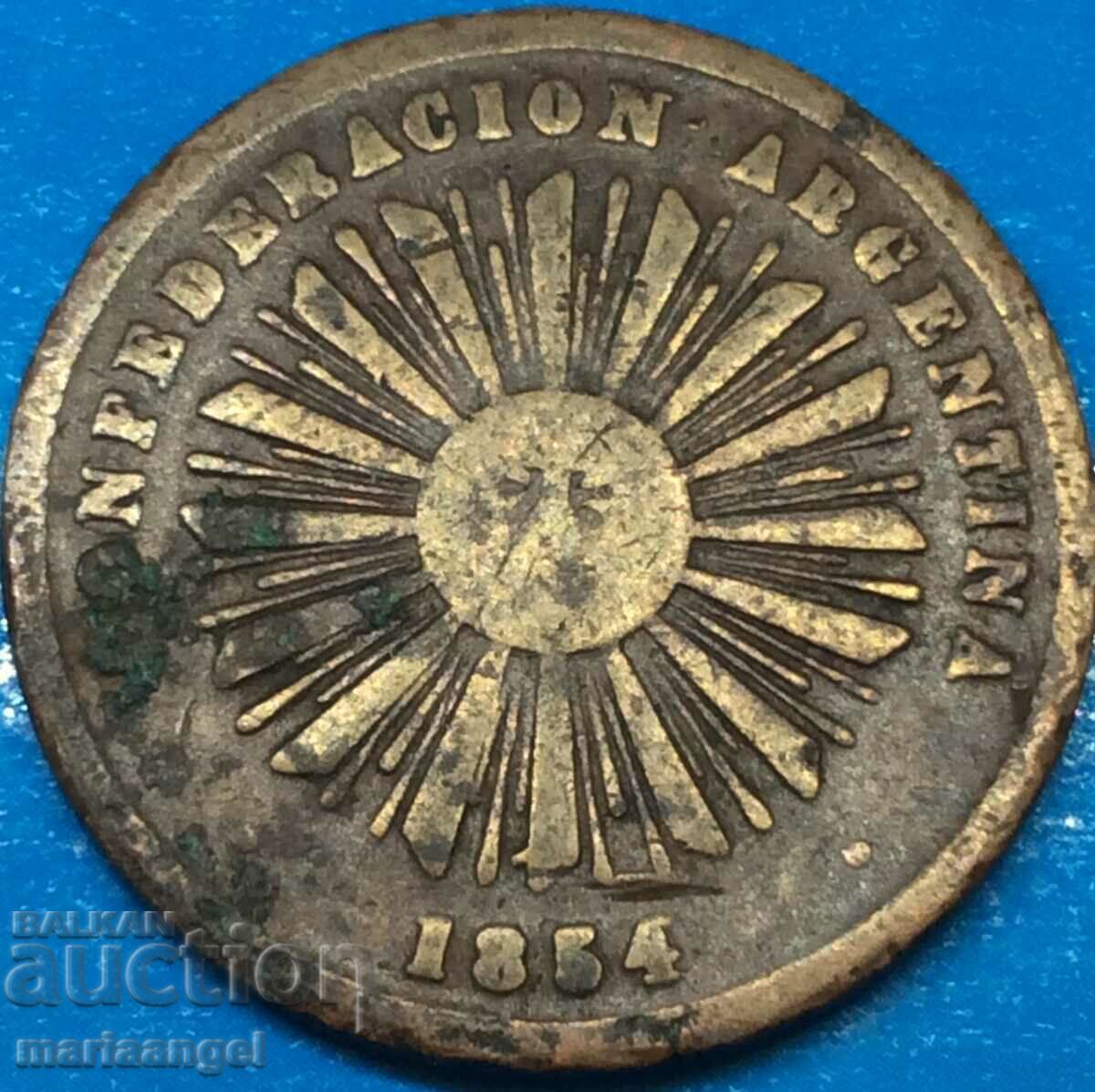 Argentina 1854 2 (Dos) centavos Centavos 29mm