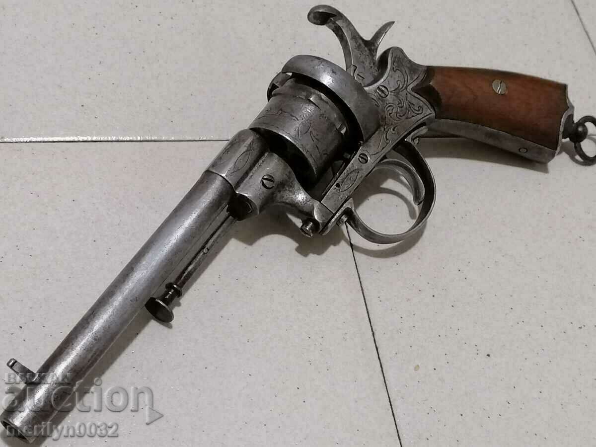 French pin revolver Lefoucher 9mm barrel 1960s with price 1165.00 BGN | € 595.66 French pin revolver Lefoucher 9mm barrel 1960s with price 1165.00 BGN | € 595.66