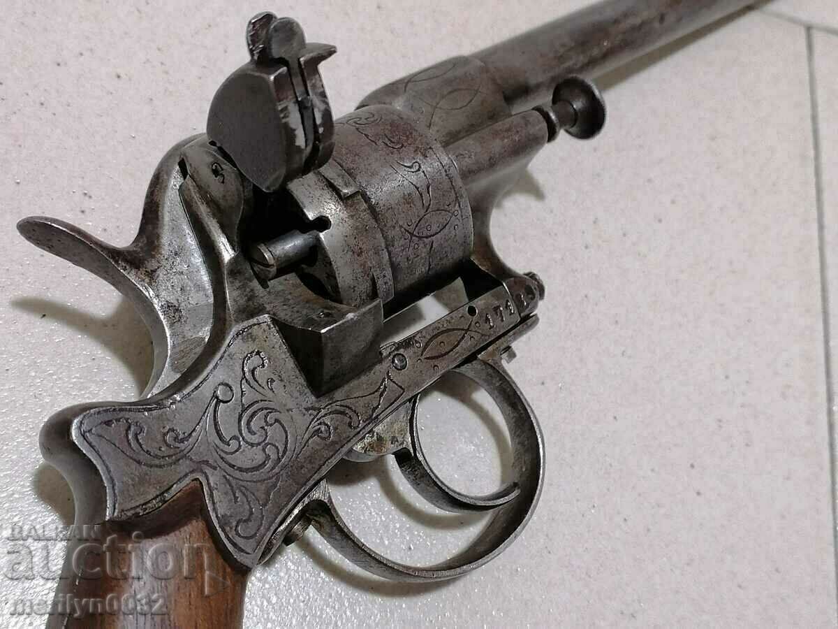 Auction French pin revolver Lefoucher 9mm barrel 1960s Auction French pin revolver Lefoucher 9mm barrel 1960s