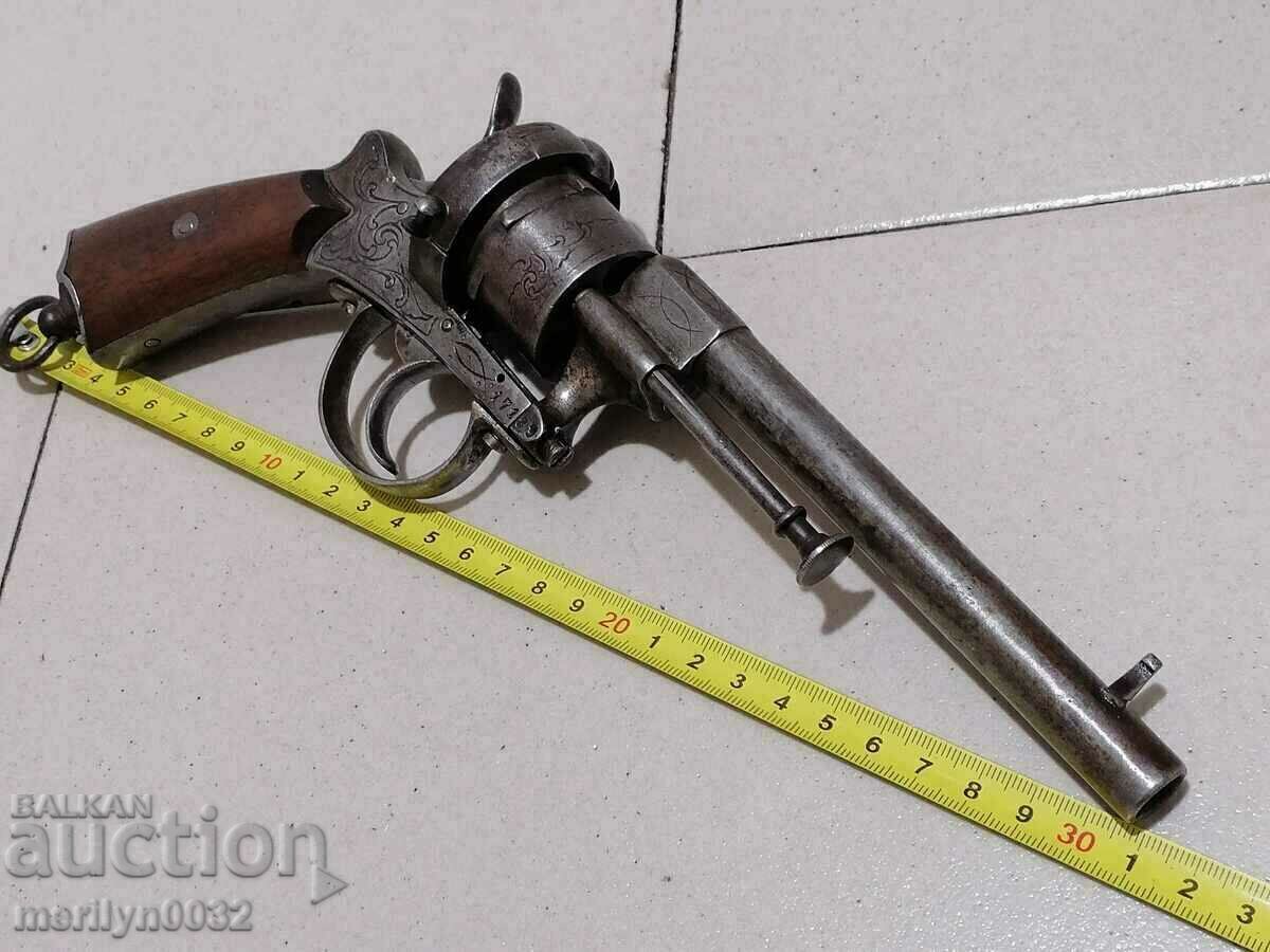 French pin revolver Lefoucher 9mm barrel 1960s French pin revolver Lefoucher 9mm barrel 1960s