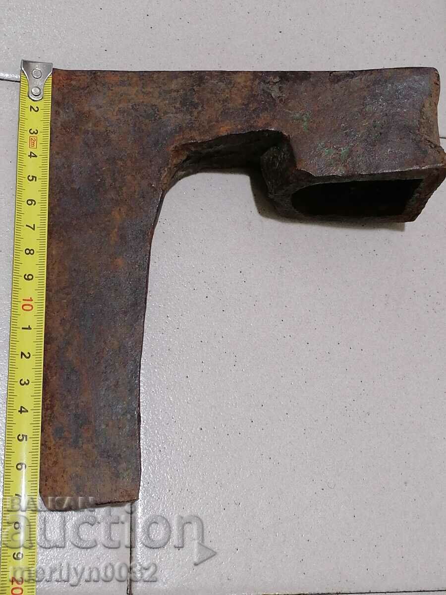Auction Old ax, axe, saber blade wrought iron Auction Old ax, axe, saber blade wrought iron