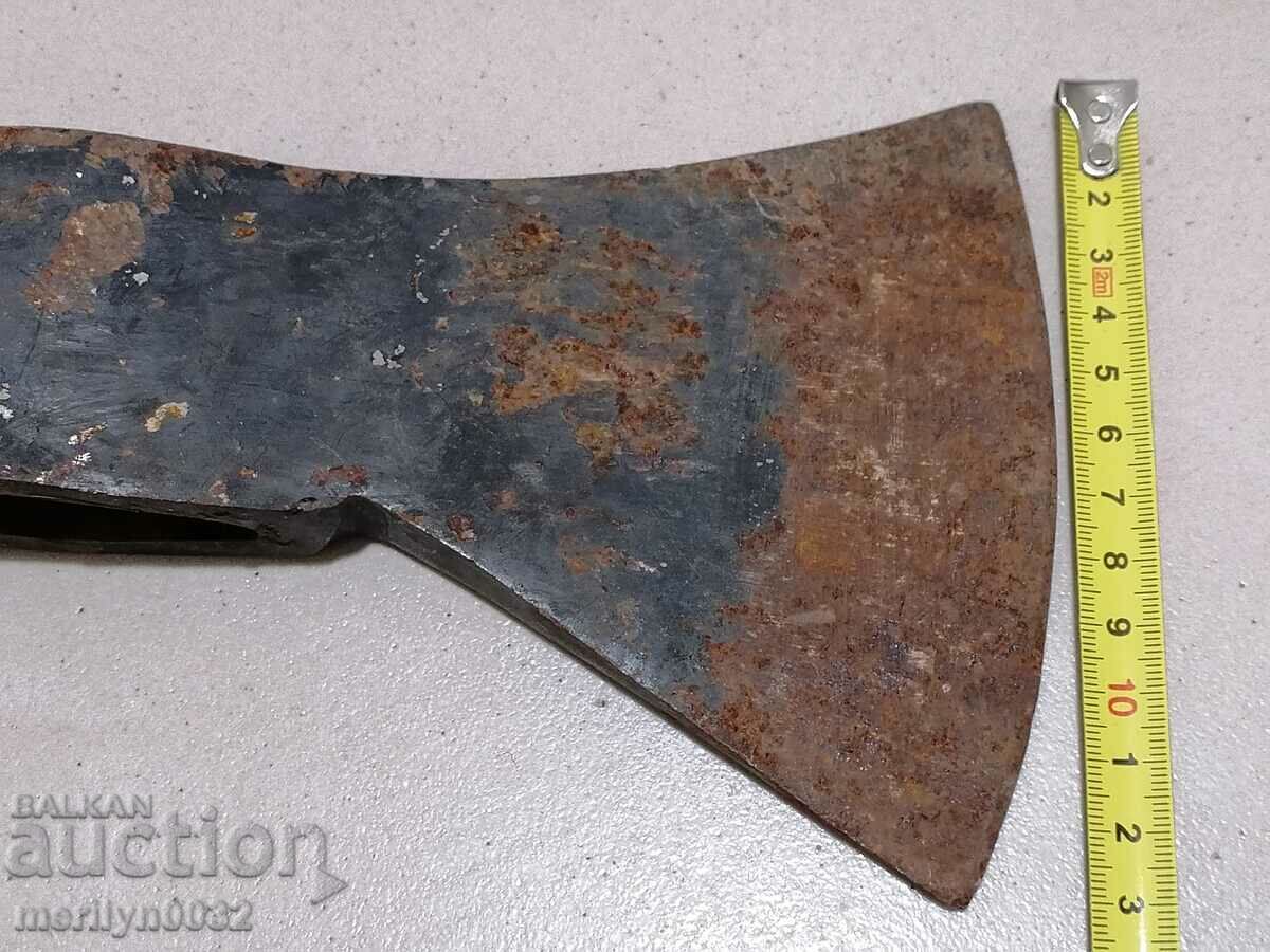 Old ax, axe, saber blade forged iron - 5