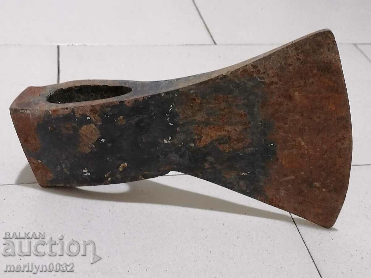 Old ax, axe, saber blade forged iron - 6