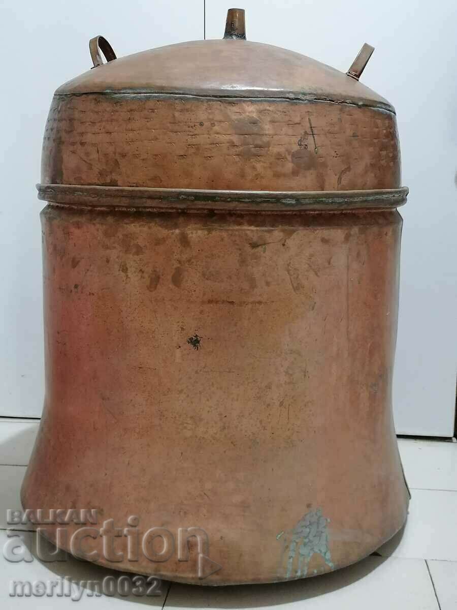 Brandy pot without a pipe and a copper coil with a cup lid Brandy pot without a pipe and a copper coil with a cup lid