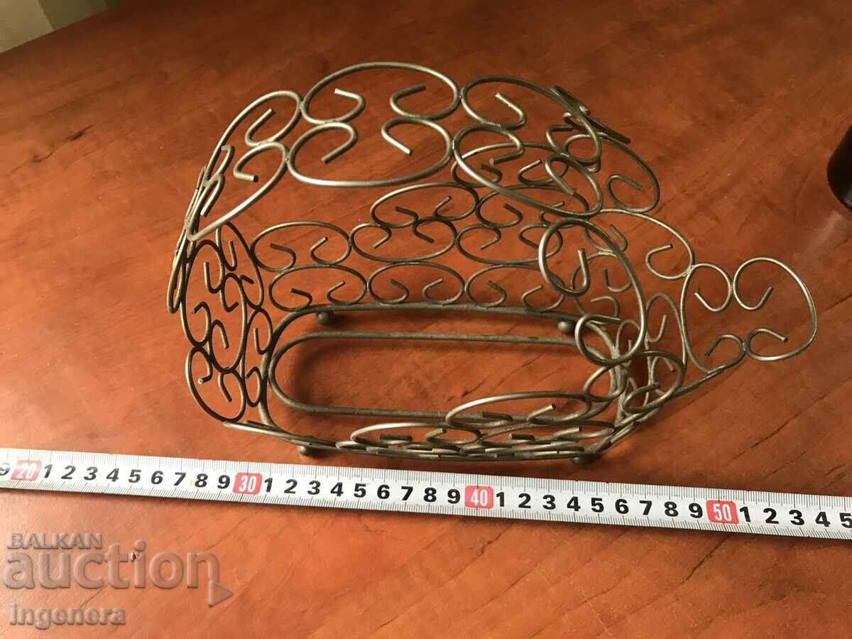 Auction WINE BOTTLE HOLDER METAL AND BRAIDED FROM SOCA Auction WINE BOTTLE HOLDER METAL AND BRAIDED FROM SOCA